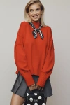 Maeve The Logan Turtleneck Sweater By  In Red