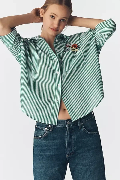 Maeve The Mabel Boxy Oxford Shirt By  Top In Multi