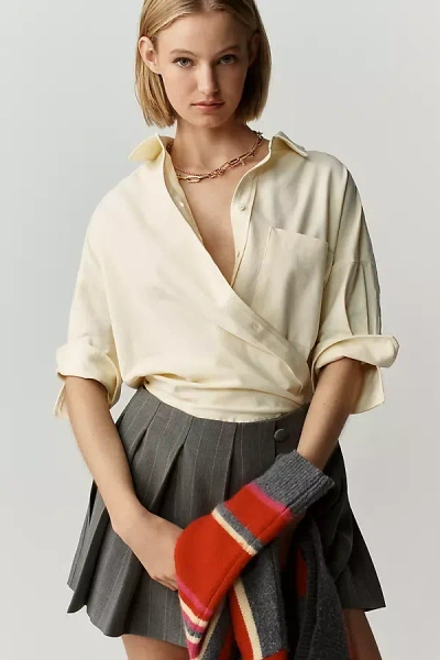 Maeve The Mabel Boxy Oxford Shirt By  Top In Yellow