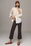 Maeve The Margot Kick-flare Cropped Pants By : Textured Edition In Brown