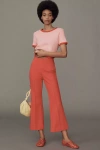 Maeve The Margot Kick-flare Cropped Pants By : Textured Edition In Red