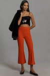 Maeve 70s Slim Crop Pants In Red