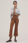 Maeve The Margot Kick-flare Cropped Pants By : Textured Edition In Beige