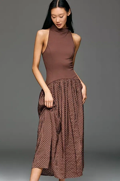 Maeve The Mariana Drop-waist Maxi Dress By  In Brown
