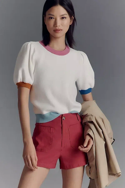Maeve The Maxine Puff-sleeve Sweater Tee In Multicolor