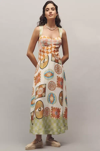 Maeve The Meredith Walker Jocelyn Sleeveless Slip Midi Dress By