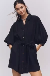 Maeve The Mona Linen Mini Shirt Dress