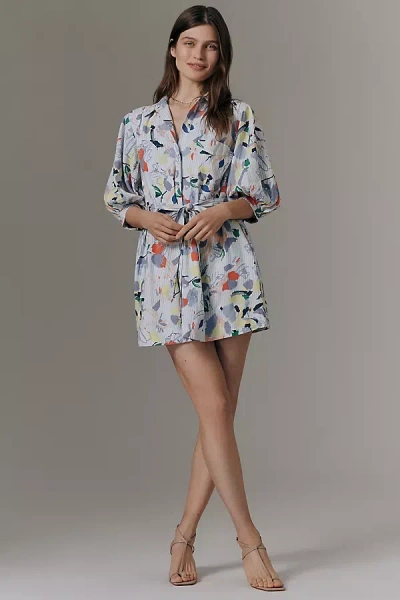 Maeve The Mona Linen Mini Shirt Dress By  In Pattern