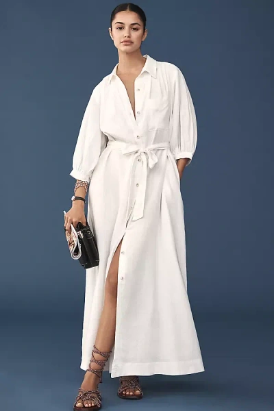 Maeve The Mona Linen Shirt Dress