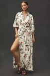 Maeve The Mona Linen Shirt Dress In White