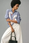 Maeve The Montana Mock-neck Half-zip Sweater By  In Blue