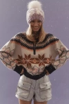Maeve The Montana Mock-neck Half-zip Sweater By  In Blue