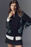 Maeve The Montana Mock-neck Half-zip Sweater By  In Multicolor