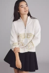Maeve The Montana Mock-neck Half-zip Sweater By  In White