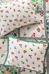 Maeve The Organic Cotton Printed Sateen Standard Shams By , Set Of 2 In White
