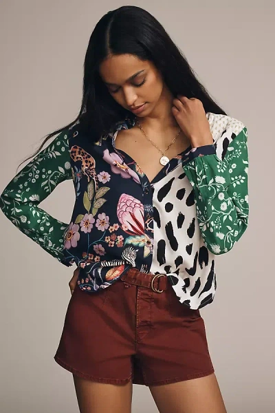 Maeve The Paz Buttondown Shirt By  In Green