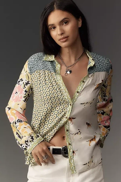 Maeve The Paz Buttondown Shirt By  In Green