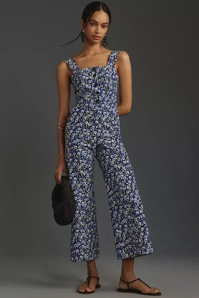 Maeve The Portside Button-front Jumpsuit By  In Blue