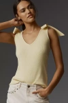 Maeve The Rafaela Bow-tie Tank By  Top In Yellow