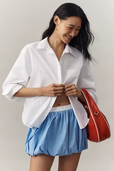 Maeve The Shrunken Bennet 100% Cotton Buttondown Shirt By  In White