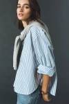Maeve The Shrunken Bennet Buttondown Shirt By  In Blue