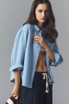 Maeve The Shrunken Bennet Buttondown Shirt By  In Blue
