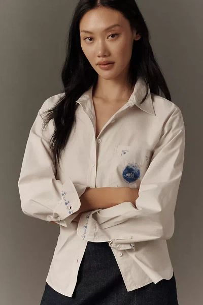 Maeve The Shrunken Bennet Buttondown Shirt By  In Neutral