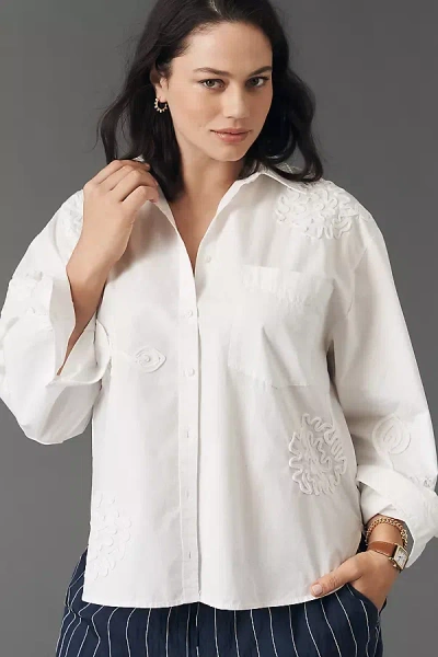 Maeve The Shrunken Bennet Buttondown Shirt By  In White