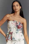 Maeve The Somerset Strapless Blouse In Multicolor
