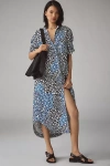 Maeve The Soren Long-sleeve Shirt Dress By  In Blue