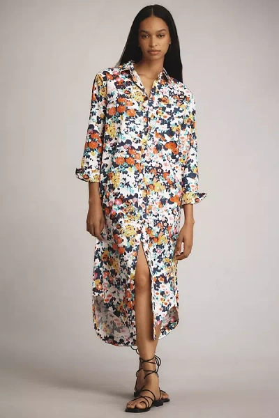 Maeve The Soren Long-sleeve Shirt Dress By  In Multicolor