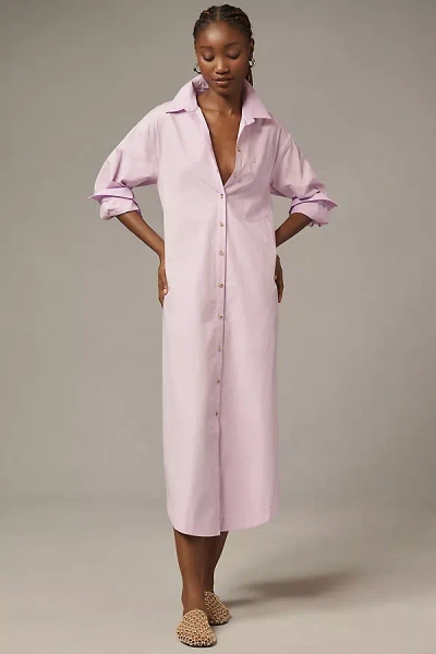 Maeve The Soren Long-sleeve Shirt Dress By  In Multicolor