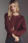 Maeve The Sutton Cardigan Sweater By  In Burgundy