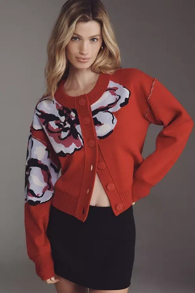 Maeve The Sutton Cardigan Sweater By  In Red