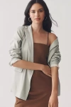 Maeve The Tessie Blazer By : Linen Edition Jacket In Green