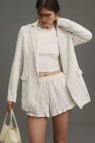 Maeve The Tessie Blazer By : Striped Edition Jacket In Black