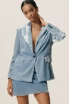 Maeve The Tessie Blazer By : Velvet Edition Jacket In Blue