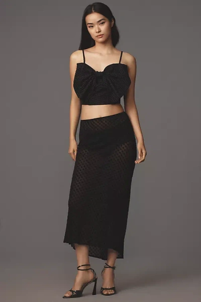 Maeve The Tilda Sheer Slip Skirt By  In Black