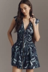 Maeve The Tommie Mini Shirt Dress In Blue