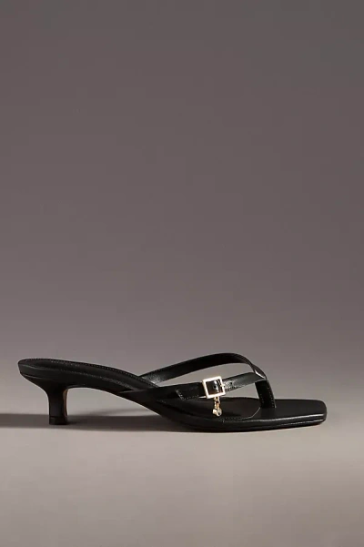 Maeve Thong Buckle Kitten Heels