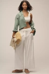 Maeve Tie-waist Wide-leg Pants: Contrast-stitch Edition In Neutral