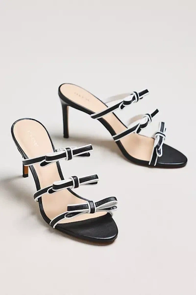 Maeve Triple-bow Kitten Heels In Black