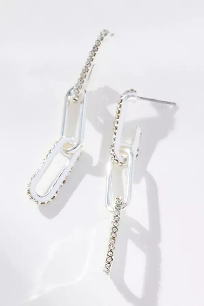 Maeve Triple Paperclip Drop Earrings In Metallic