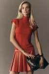 Maeve Turtleneck Merino Wool Blend Sweater In Red