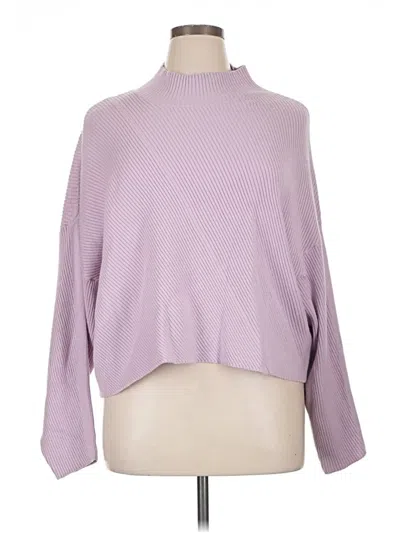 Pre-owned Maeve Turtleneck Sweater In Purple