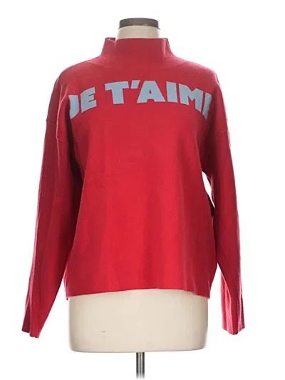 Pre-owned Maeve Turtleneck Sweater In Red