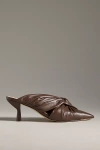 Maeve Twisted Mule Heels In Brown