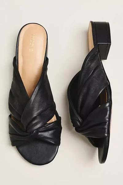Maeve Twisted Slip-on Sandals In Black