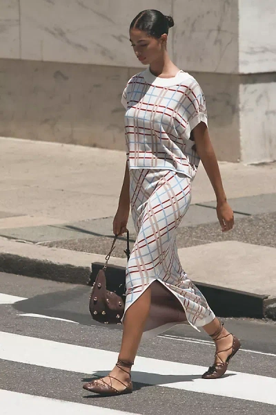 Maeve Two-piece Sleeveless Sweater Top And Dress In Sand