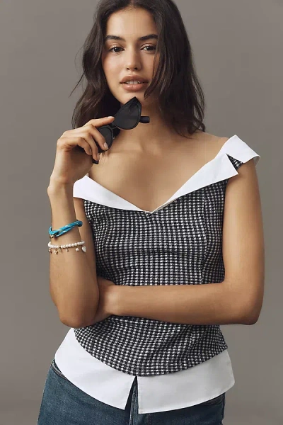 Maeve Twofer Off-the-shoulder Top In Multi